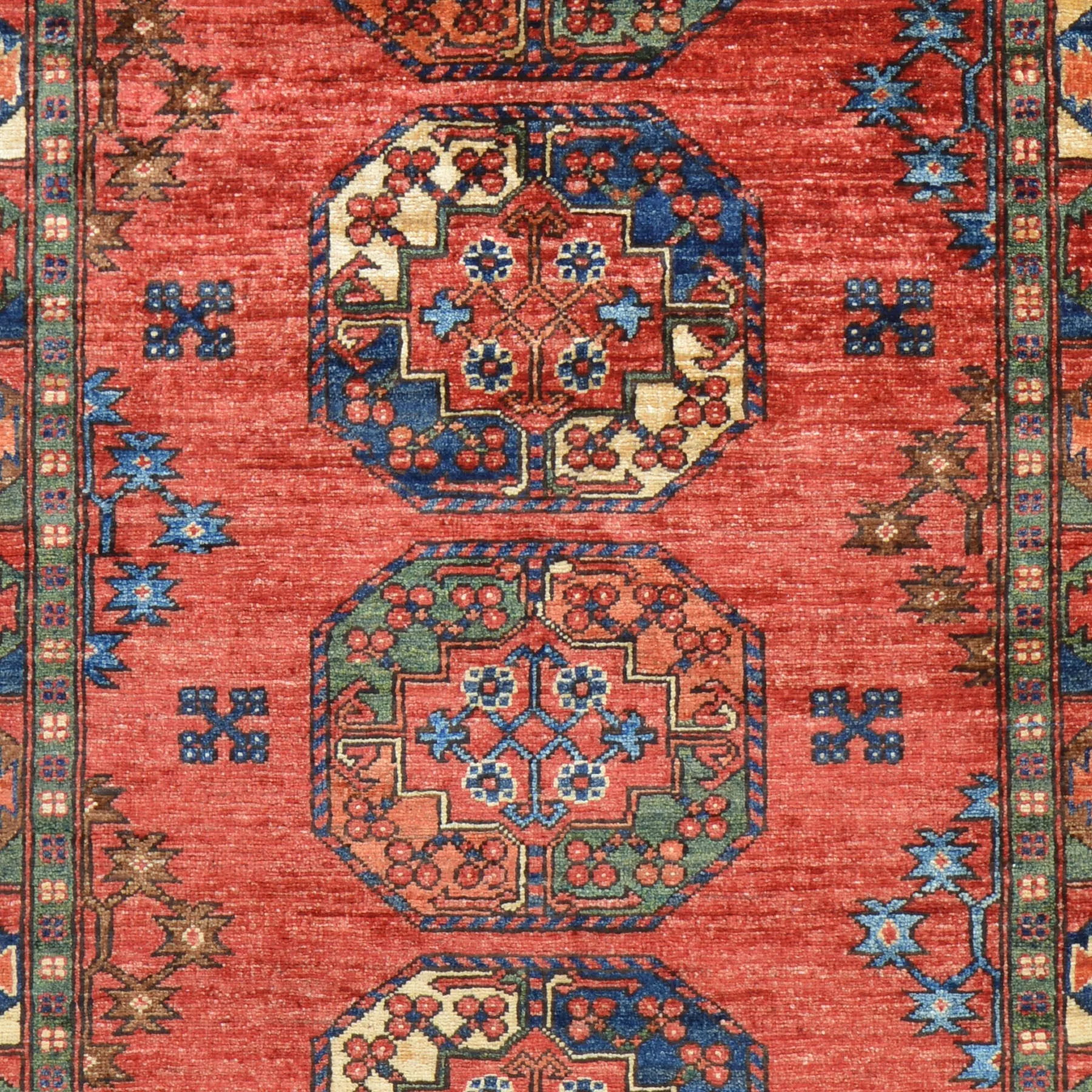 Hand-Knotted Ersari Elephant Feet Design Handmade Wool Rug (Size 4.0 X 5.8) Cwral-8127
