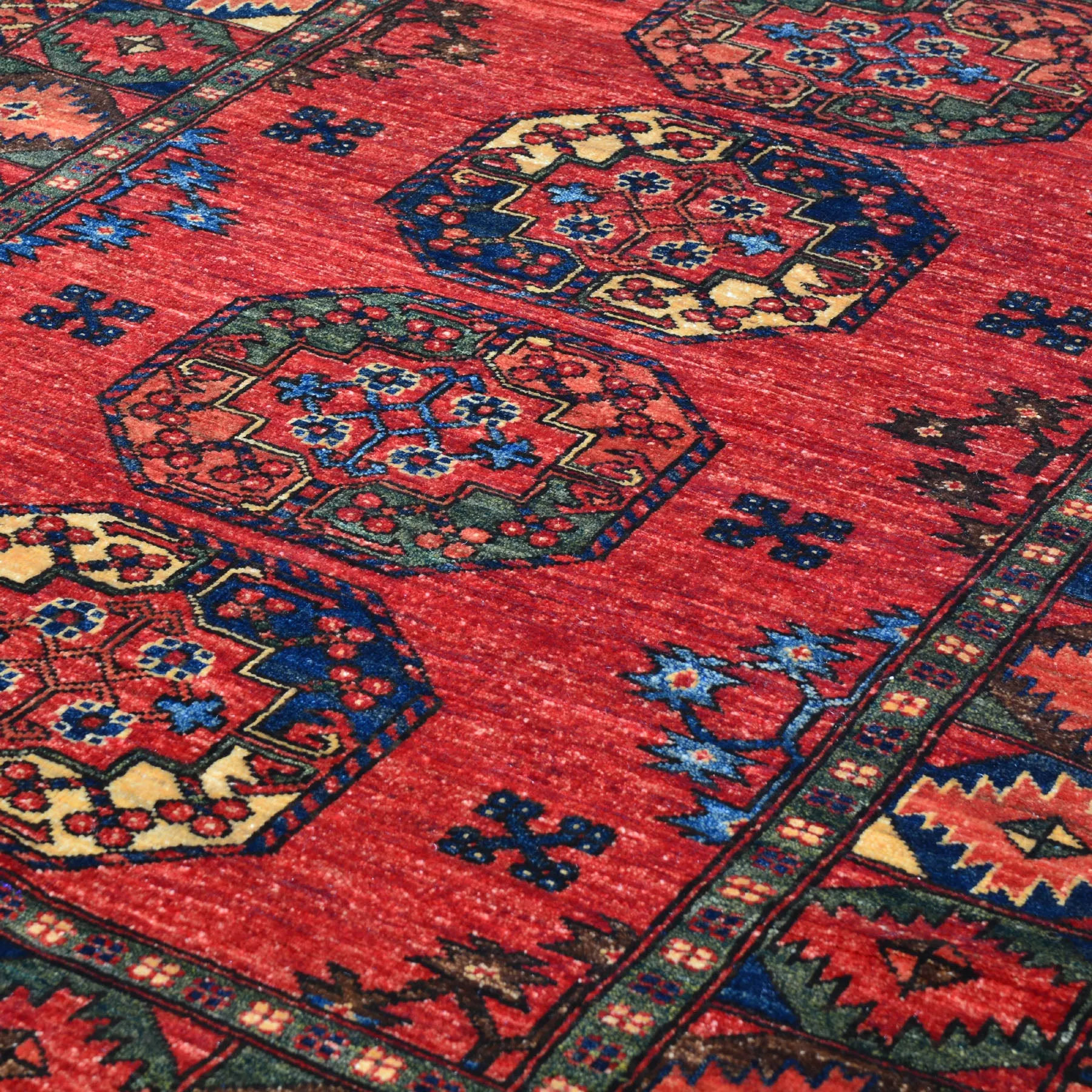 Hand-Knotted Ersari Elephant Feet Design Handmade Wool Rug (Size 4.0 X 5.8) Cwral-8127