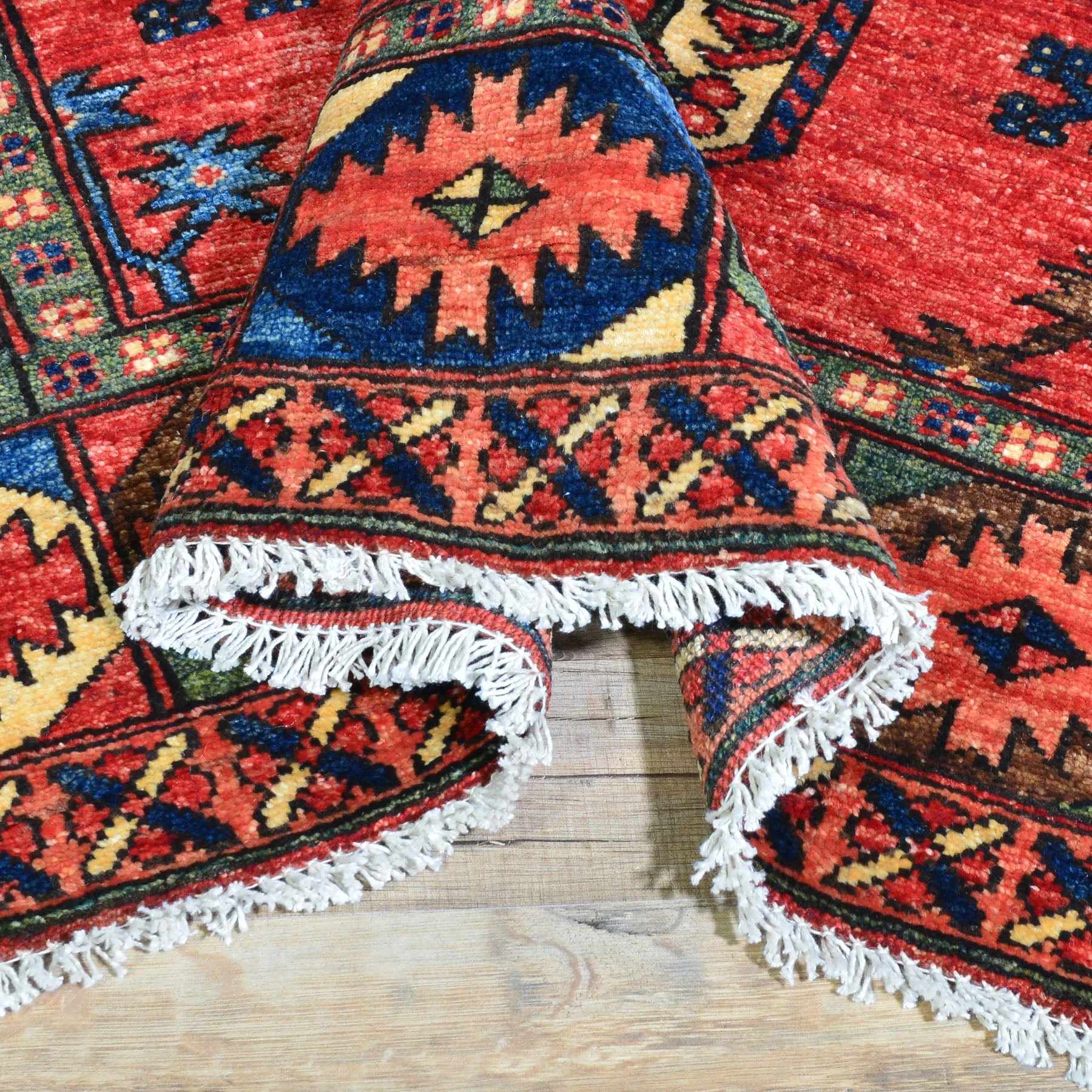 Hand-Knotted Ersari Elephant Feet Design Handmade Wool Rug (Size 4.0 X 5.8) Cwral-8127
