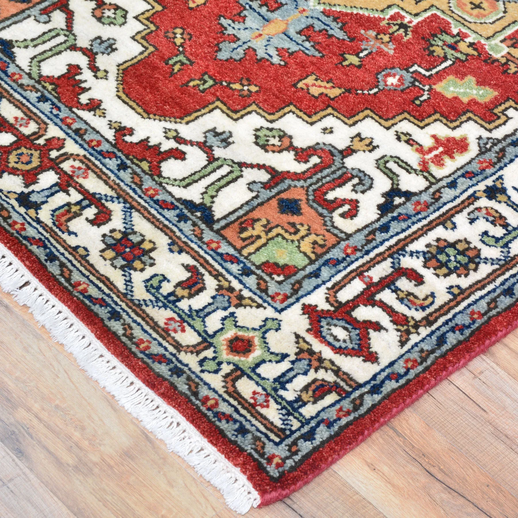 Hand-Knotted Fine Oriental Serapi Heriz Wool Handmade Rug (Size 2.11 X 5.1) Brral-2505