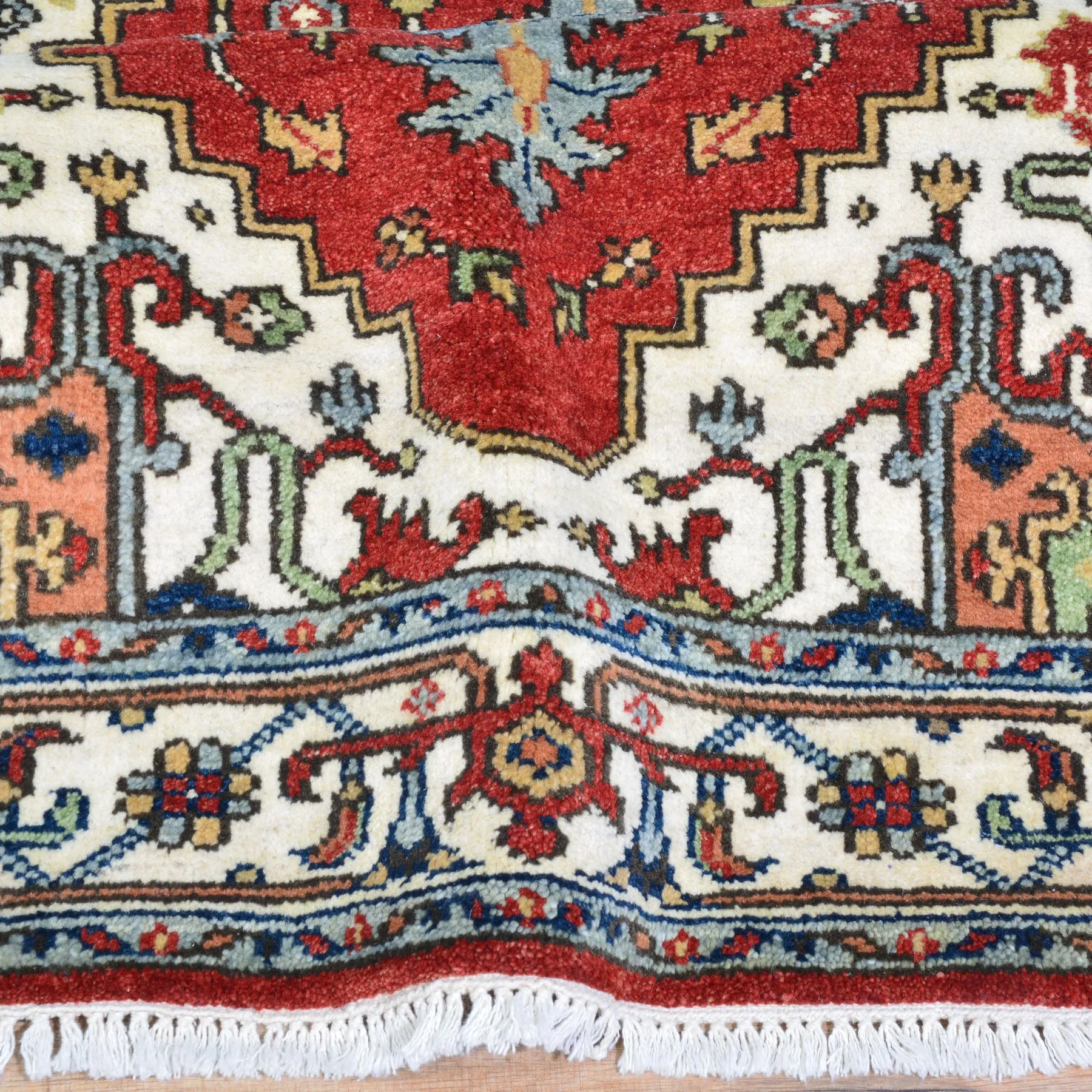 Hand-Knotted Fine Oriental Serapi Heriz Wool Handmade Rug (Size 2.11 X 5.1) Brral-2505