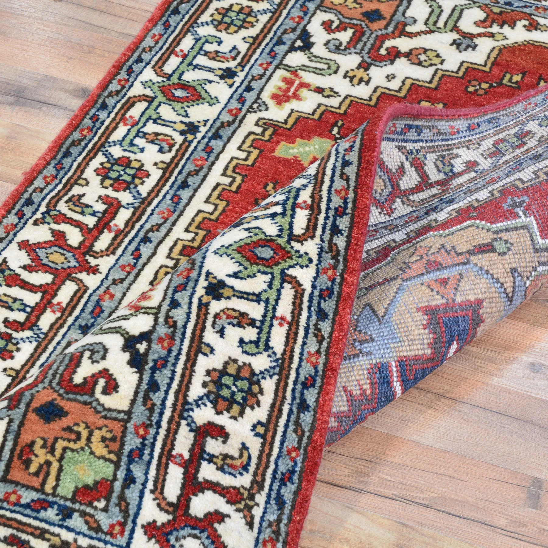 Hand-Knotted Fine Oriental Serapi Heriz Wool Handmade Rug (Size 2.11 X 5.1) Brral-2505