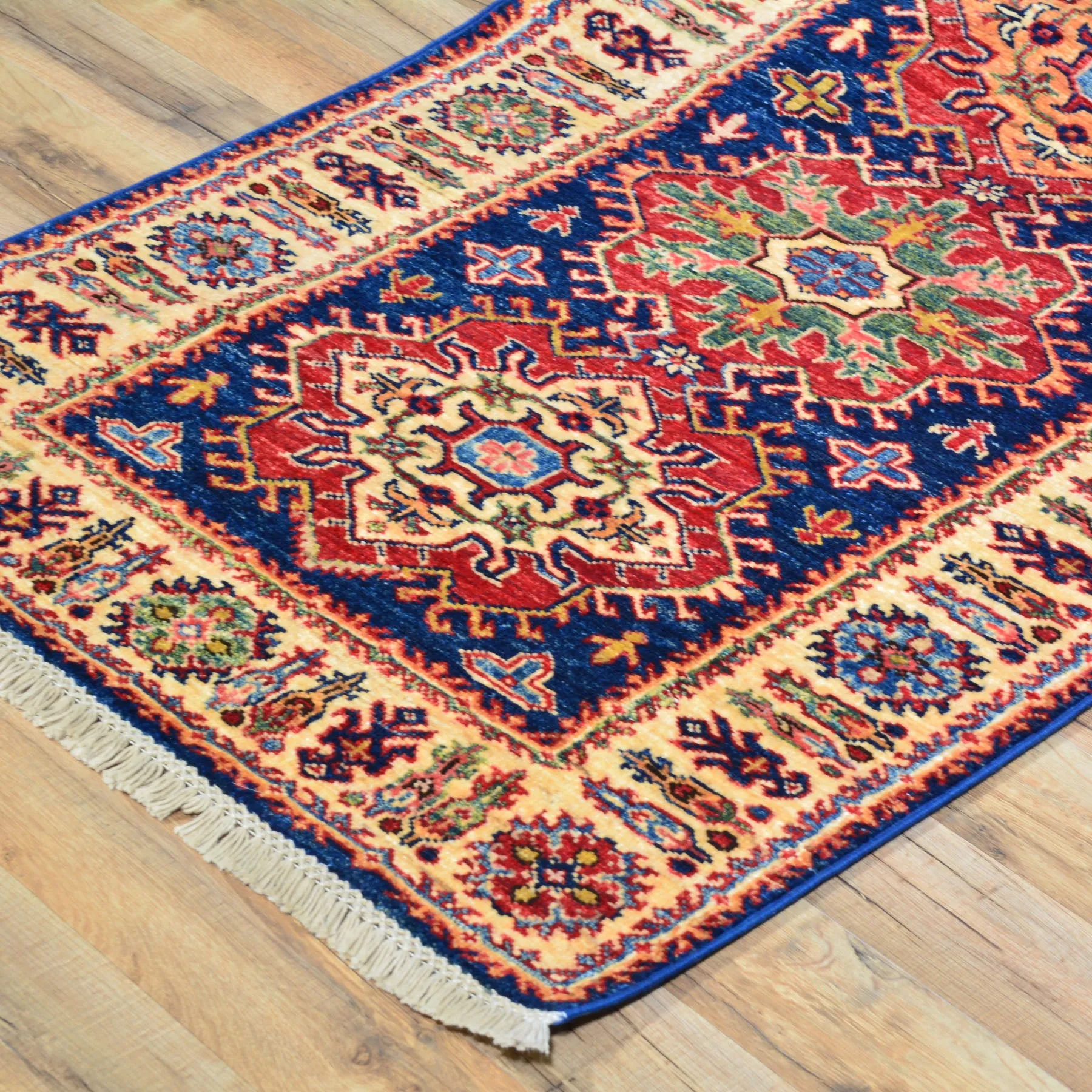 Hand-Knotted Fine Super Kazak Tribal Handmade 100% Wool Rug (Size 2.7 X 10.3) Brral-4671