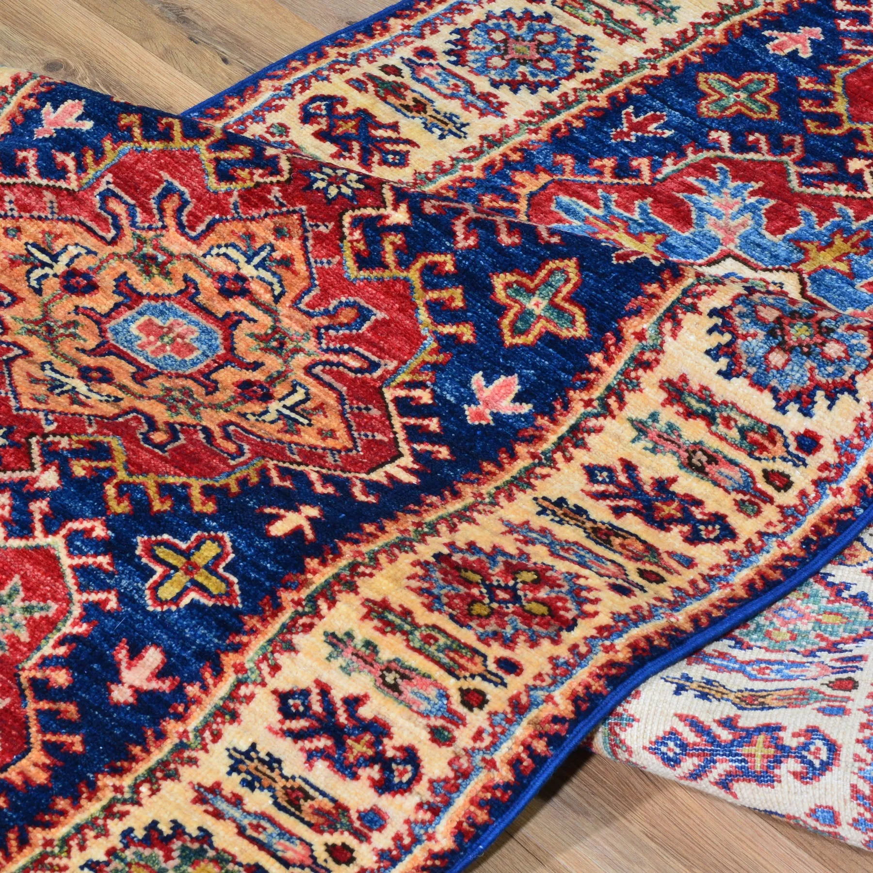 Hand-Knotted Fine Super Kazak Tribal Handmade 100% Wool Rug (Size 2.7 X 10.3) Brral-4671