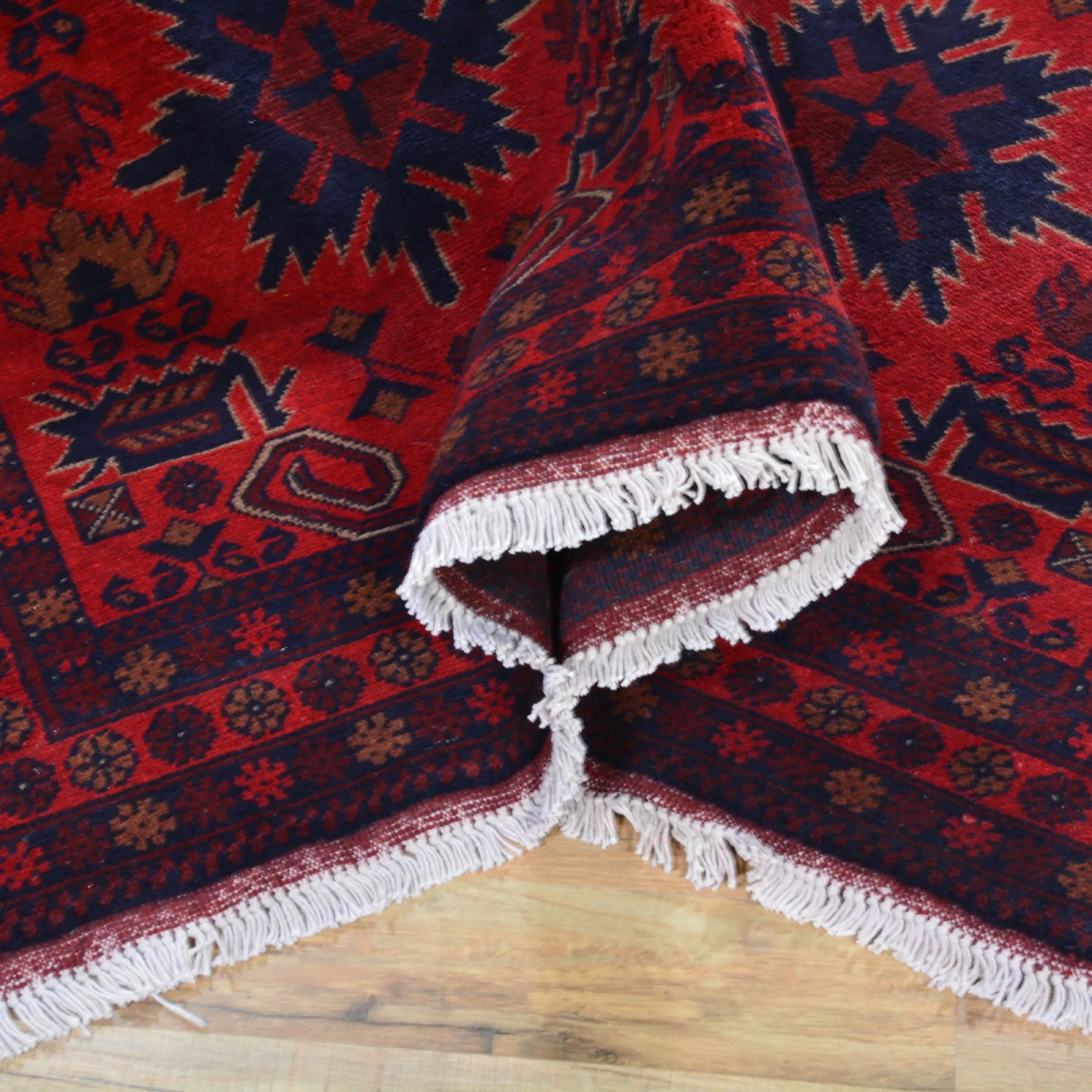 Hand-Knotted Fine Turkmen Handmade Tribal Traditional Rug (Size 4.2 X 6.8) Brral-6624