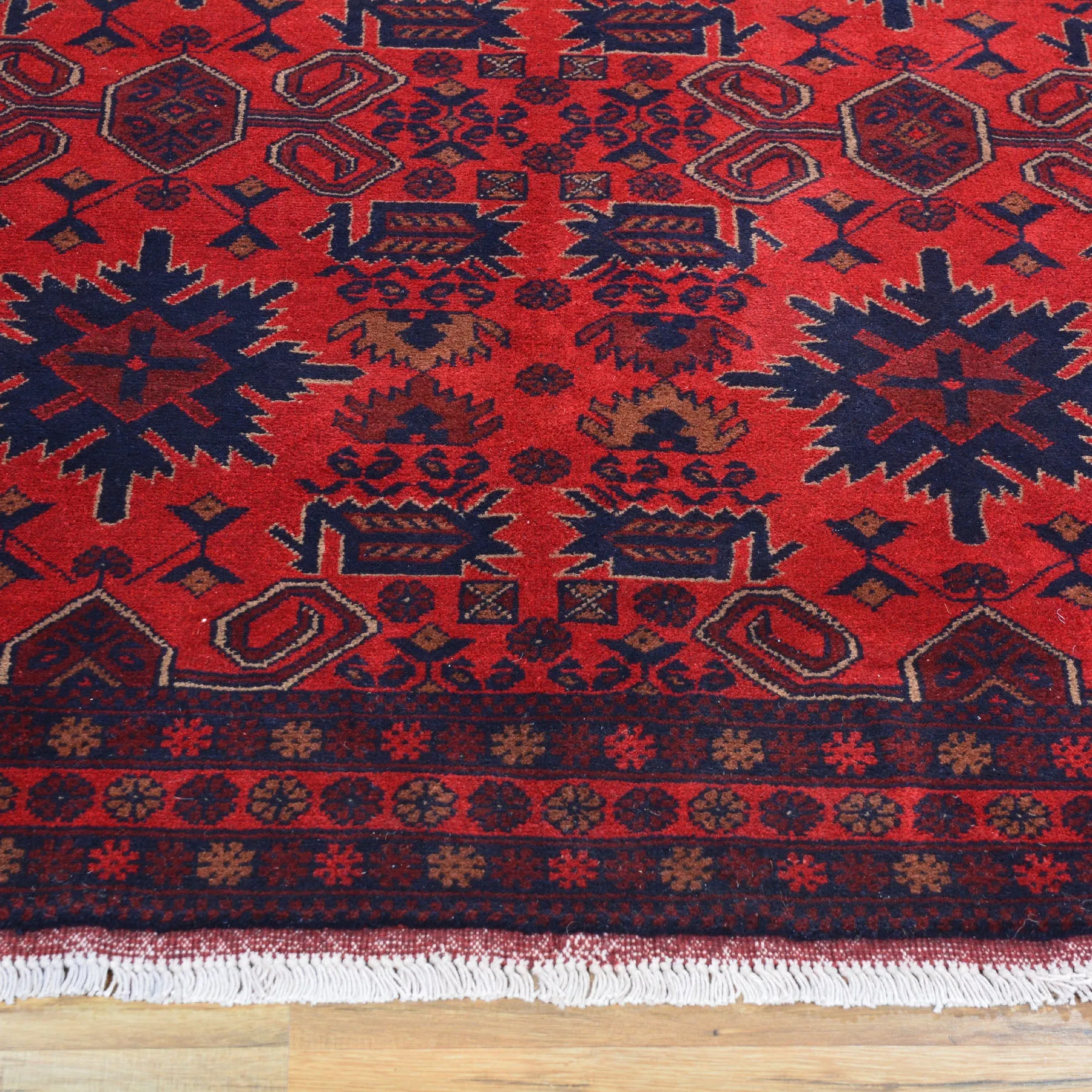 Hand-Knotted Fine Turkmen Handmade Tribal Traditional Rug (Size 4.2 X 6.8) Brral-6624