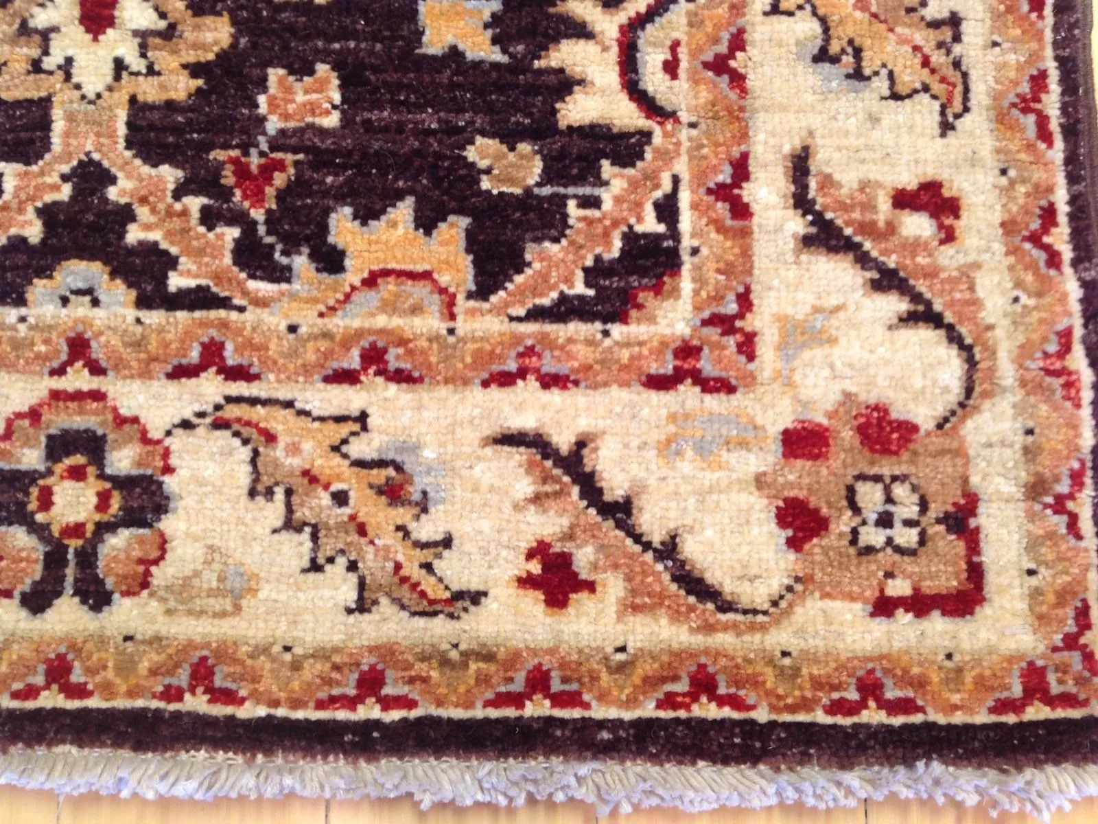 Hand-Knotted Oriental Afghan Tribal Zeigler Chobi Rug100% Wool (Size 2.6 X 9.9) Brral-1458