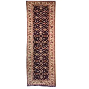 Hand-Knotted Oriental Afghan Tribal Zeigler Chobi Rug100% Wool (Size 2.6 X 9.9) Brral-1458