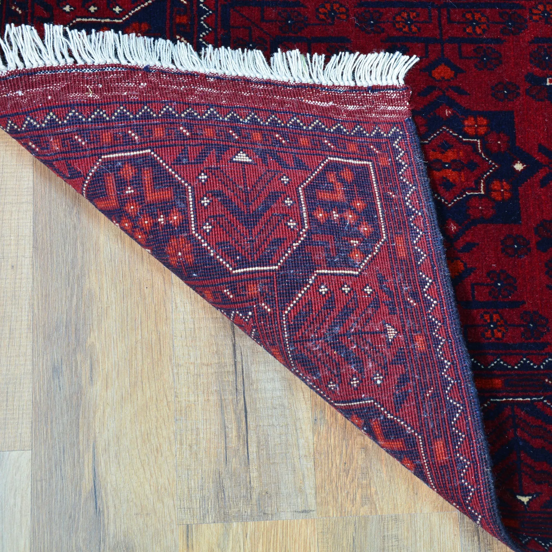 Hand-Knotted Tribal Turkoman Design Handmade Wool Rug (Size 2.0 X 4.11) Cwral-9264