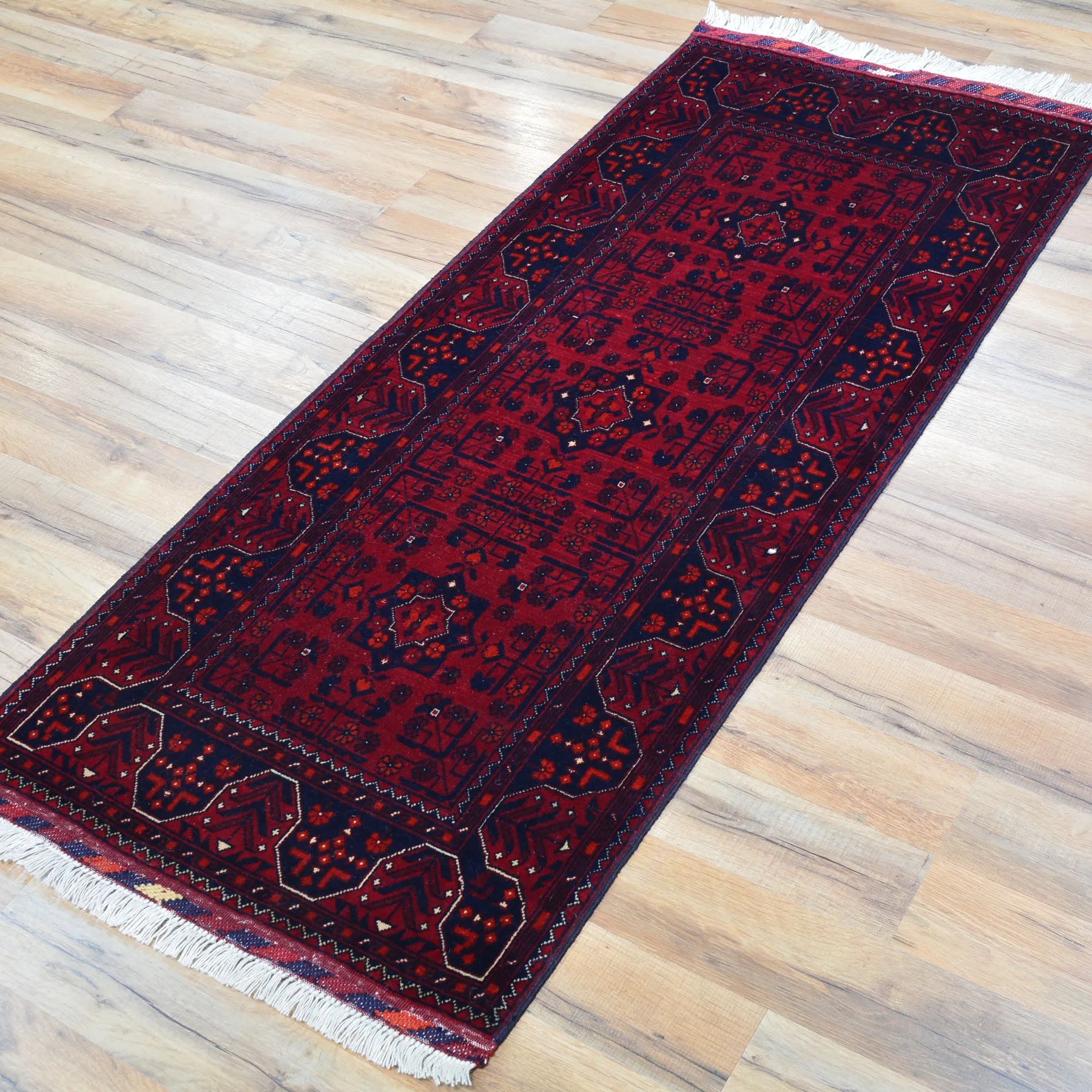 Hand-Knotted Tribal Turkoman Design Handmade Wool Rug (Size 2.0 X 4.11) Cwral-9264