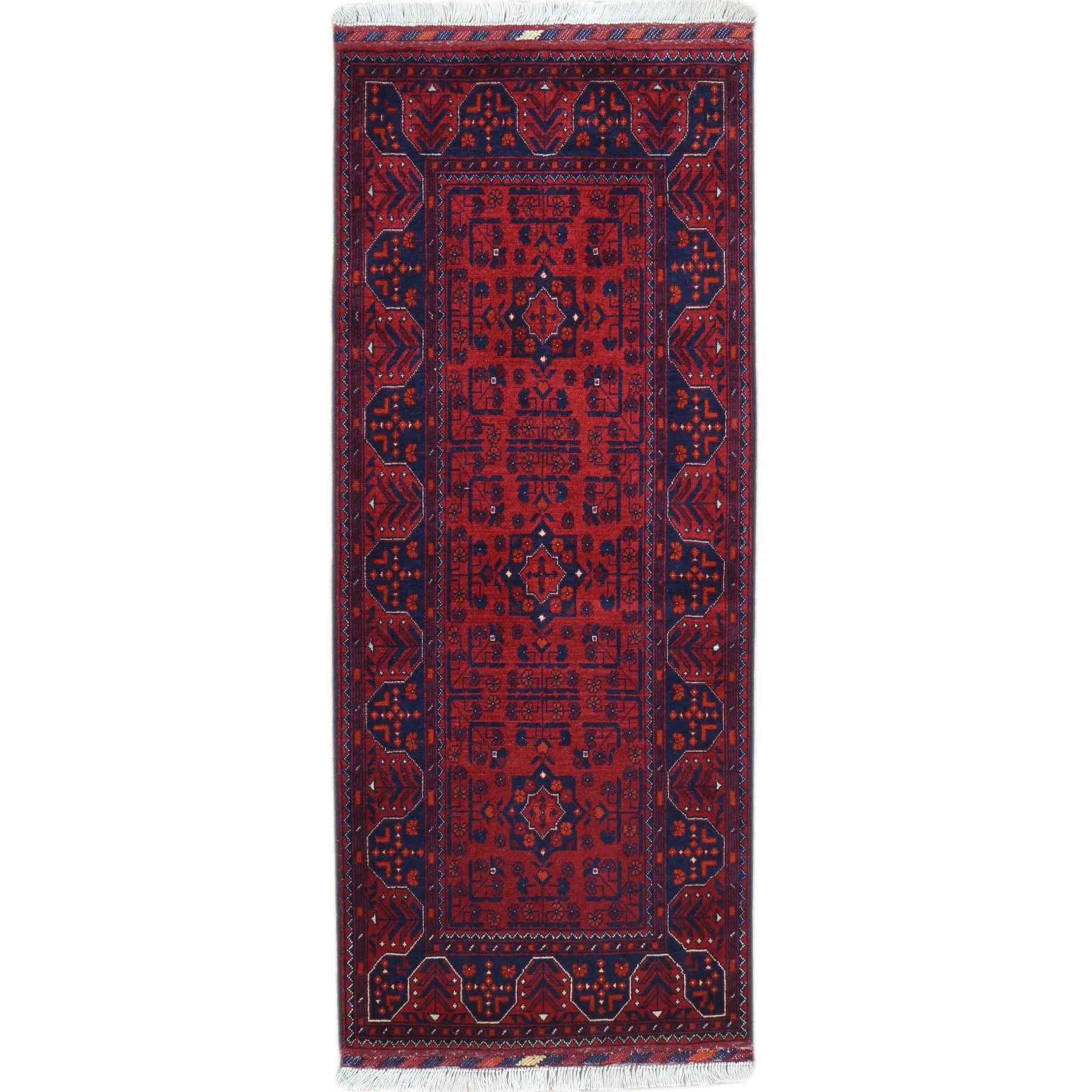 Hand-Knotted Tribal Turkoman Design Handmade Wool Rug (Size 2.0 X 4.11) Cwral-9264