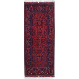 Hand-Knotted Tribal Turkoman Design Handmade Wool Rug (Size 2.0 X 4.11) Cwral-9264
