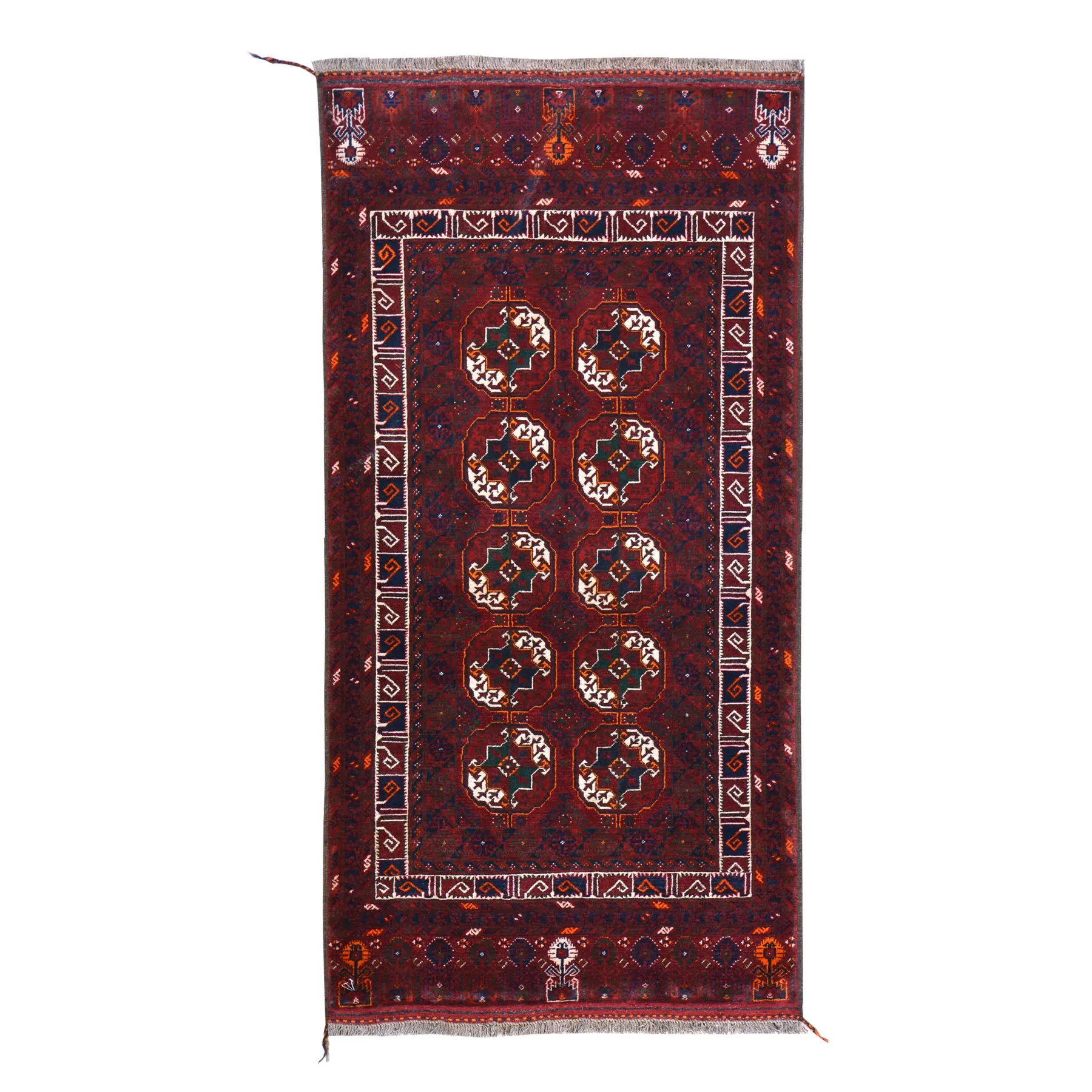Hand-Knotted Turkmen Handmade Tribal Traditional Rug (Size 3.3 X 6.6) Brral-6648