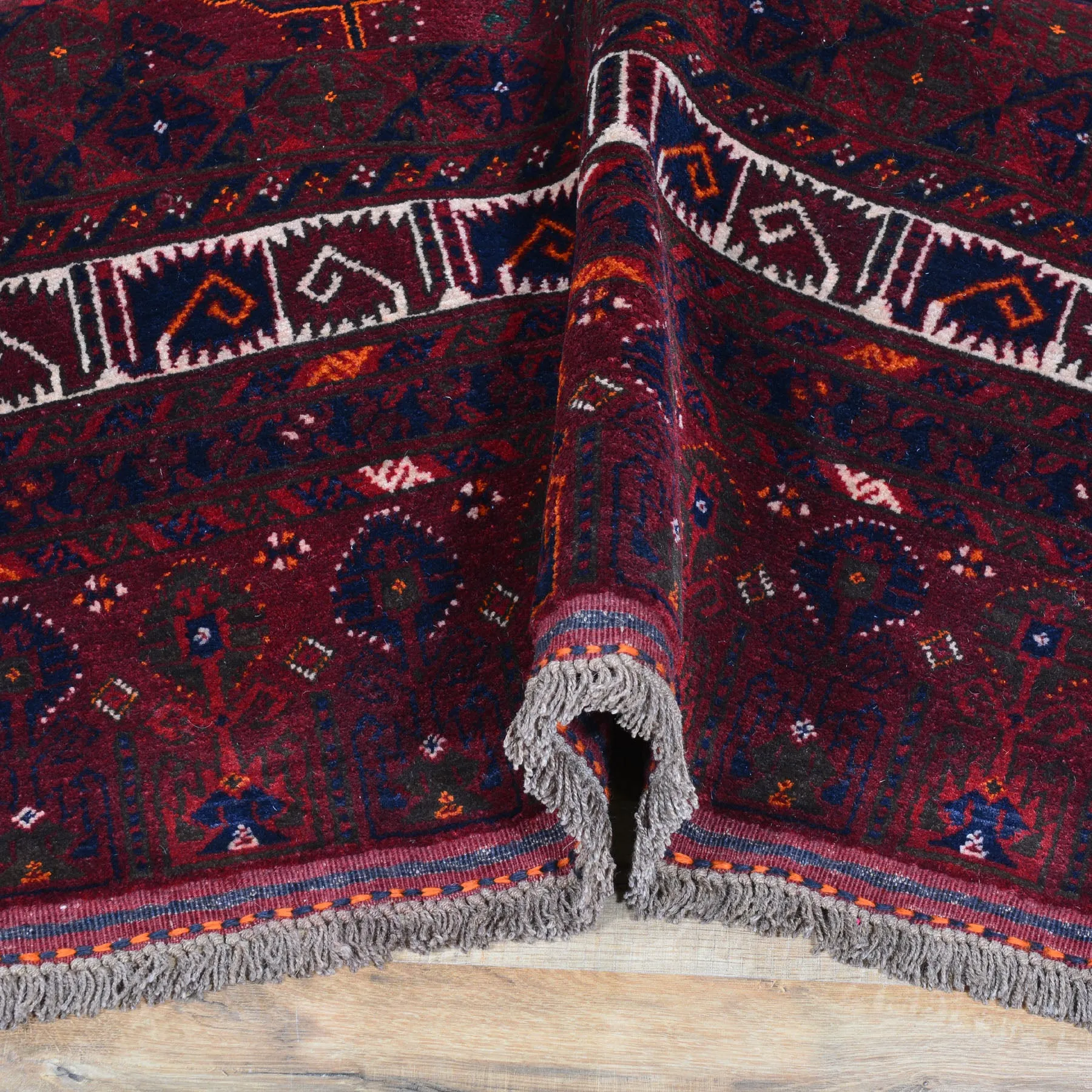 Hand-Knotted Turkmen Handmade Tribal Traditional Rug (Size 3.3 X 6.6) Brral-6648