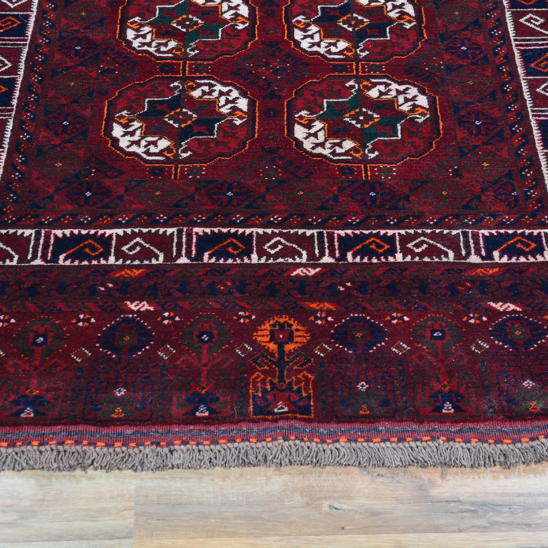 Hand-Knotted Turkmen Handmade Tribal Traditional Rug (Size 3.3 X 6.6) Brral-6648