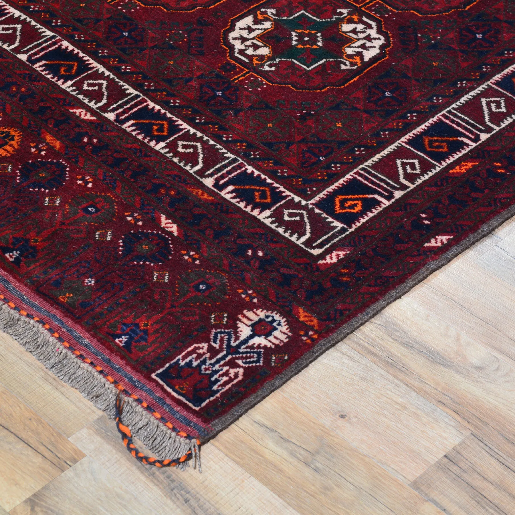 Hand-Knotted Turkmen Handmade Tribal Traditional Rug (Size 3.3 X 6.6) Brral-6648
