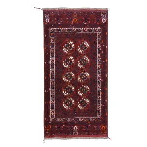 Hand-Knotted Turkmen Handmade Tribal Traditional Rug (Size 3.3 X 6.6) Brral-6648