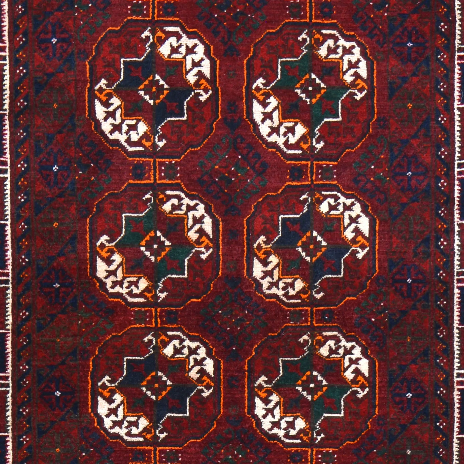 Hand-Knotted Turkmen Handmade Tribal Traditional Rug (Size 3.3 X 6.6) Brral-6648