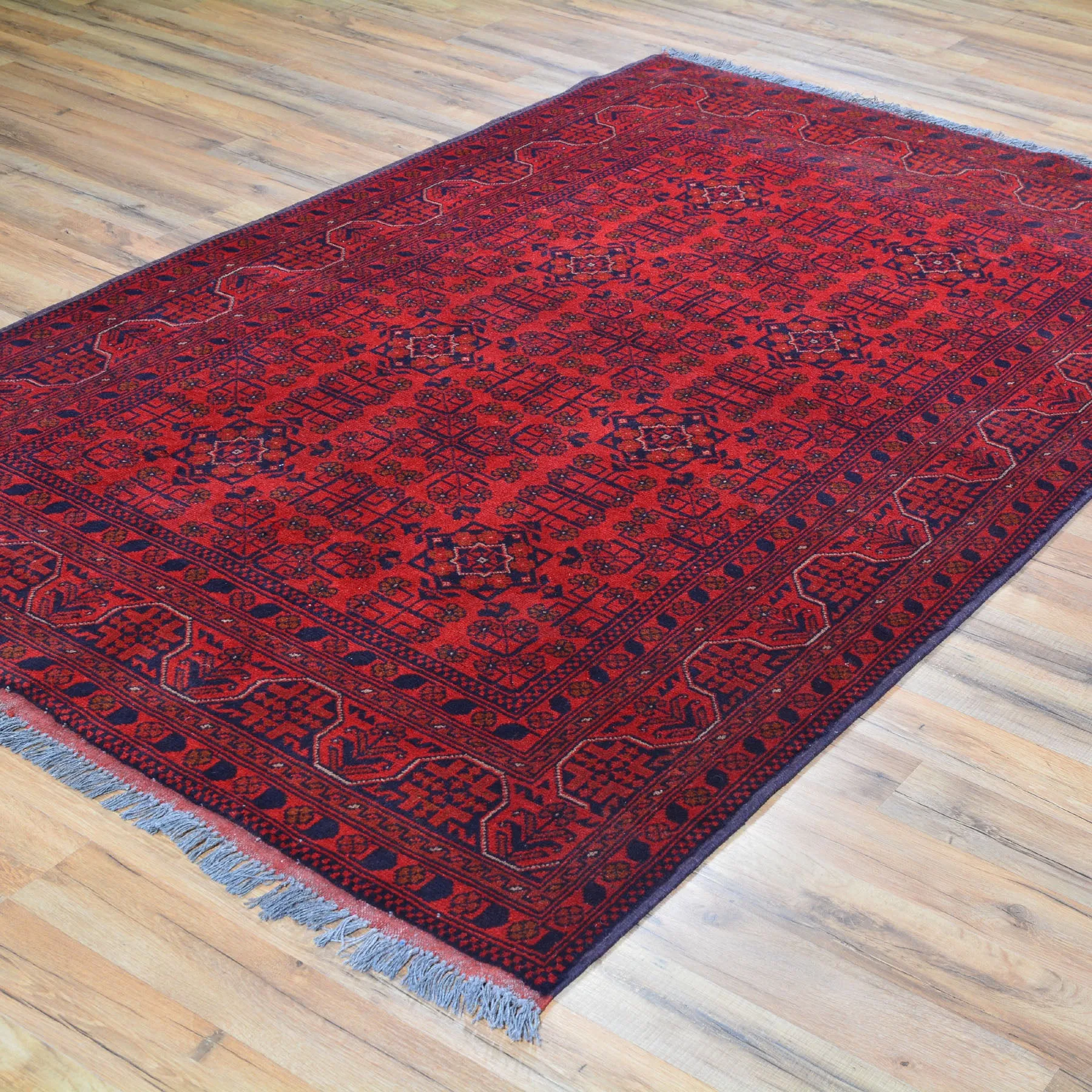 Hand-Knotted Turkmen Handmade Tribal Traditional Rug (Size 4.3 X 6.9) Brral-6618