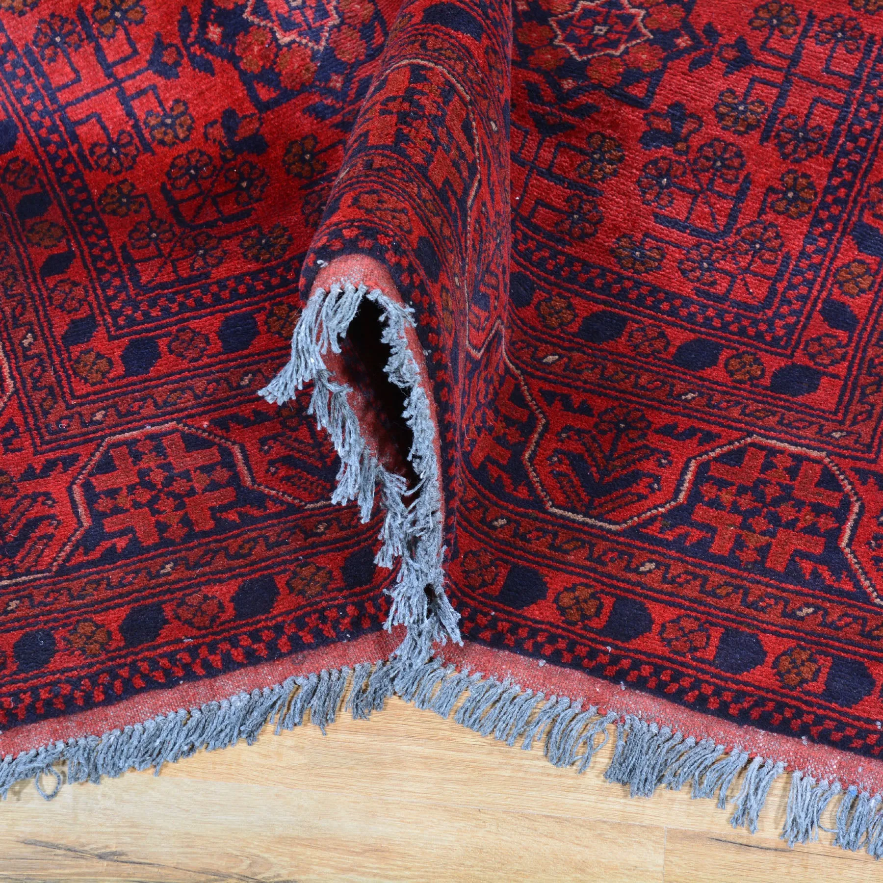 Hand-Knotted Turkmen Handmade Tribal Traditional Rug (Size 4.3 X 6.9) Brral-6618