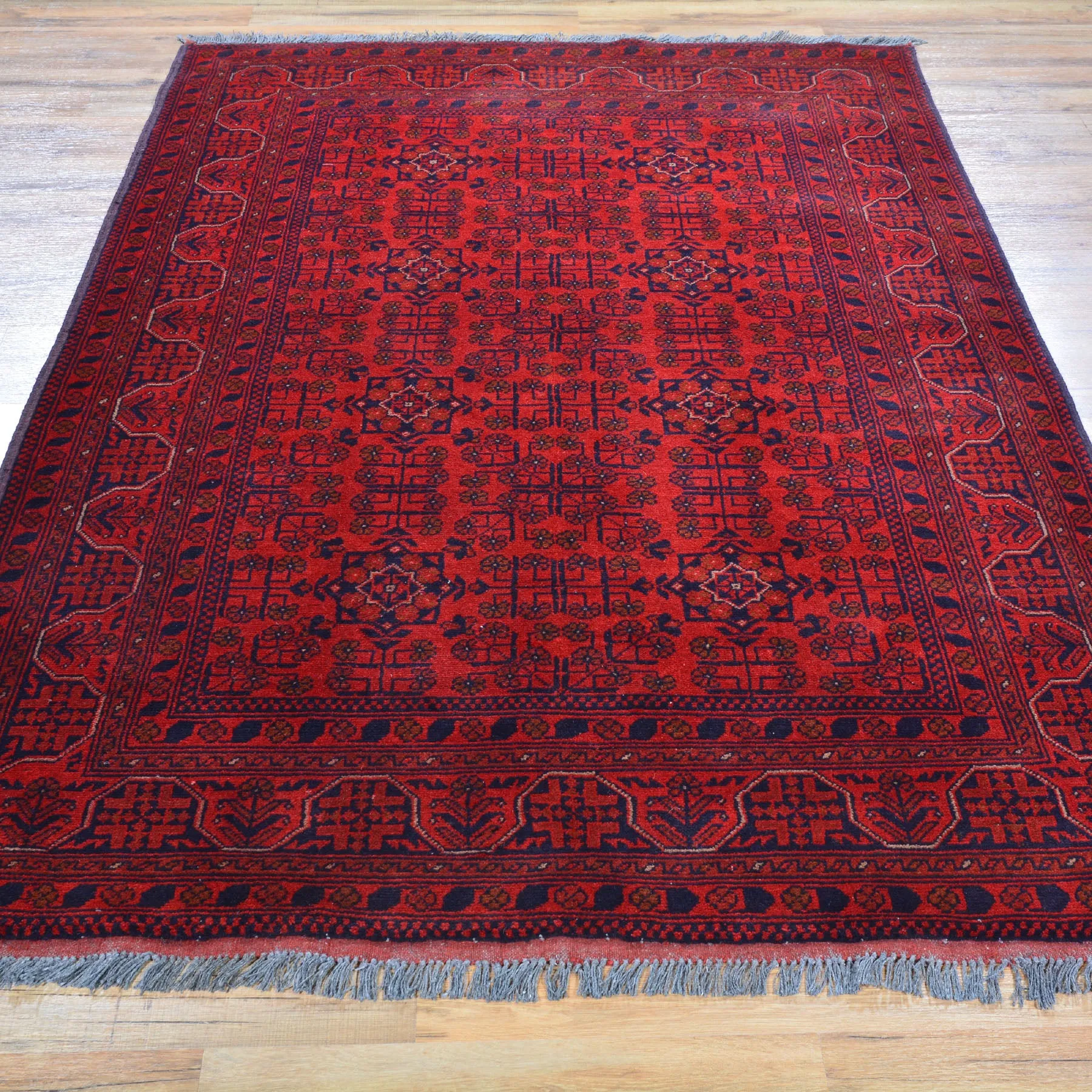 Hand-Knotted Turkmen Handmade Tribal Traditional Rug (Size 4.3 X 6.9) Brral-6618