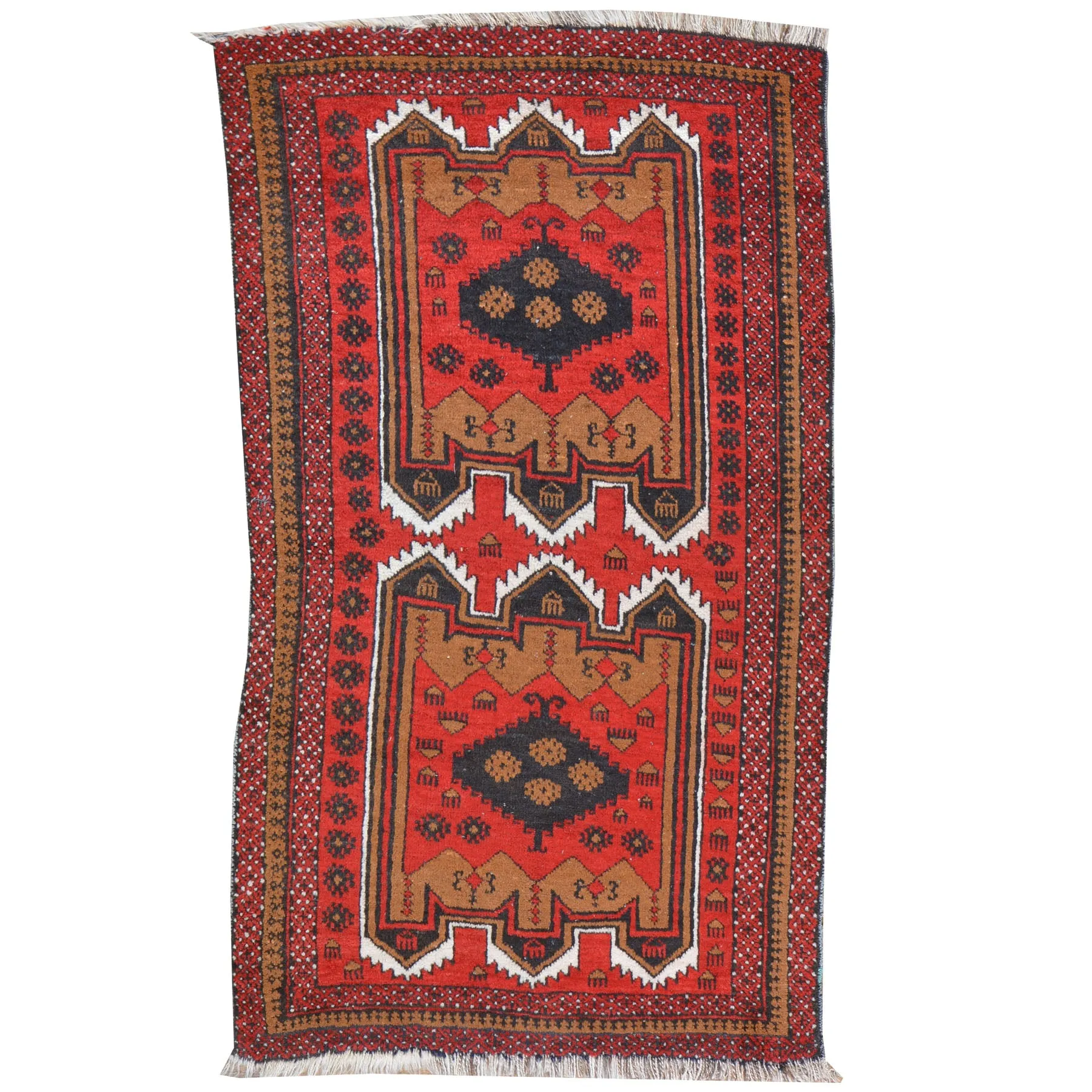 Hand-Knotted Vintage Baluch Tribal Design Handmade Wool Rug (Size 2.9 X 4.8) Cwral-4722