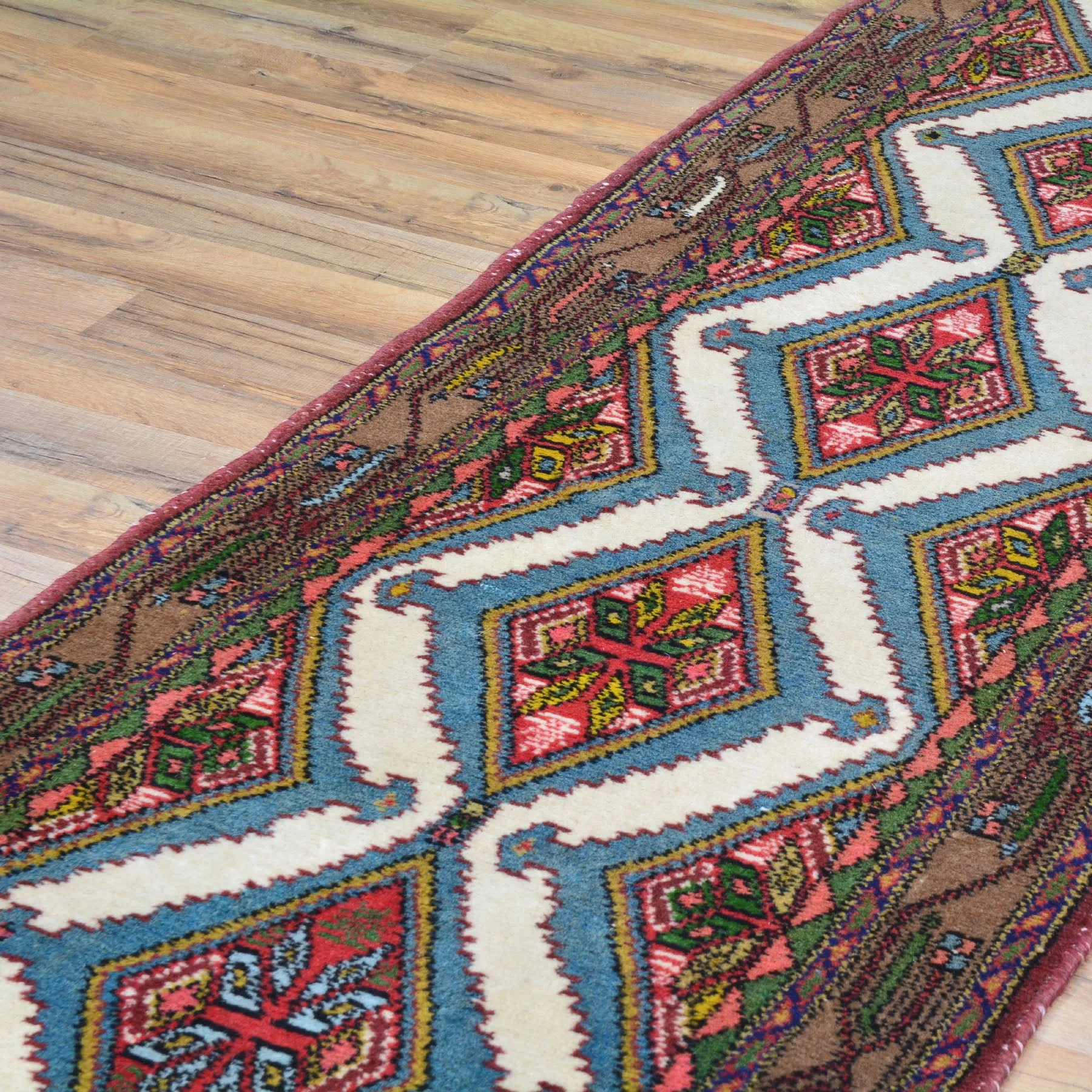 Hand-Knotted Vintage Tribal Rug 100% Wool Handmade (Size 2.7 X 9.1) Brral-2760