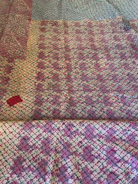 Hand-stitched Cotton Blanket / Bed Cover