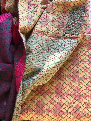 Hand-stitched Cotton Blanket / Bed Cover