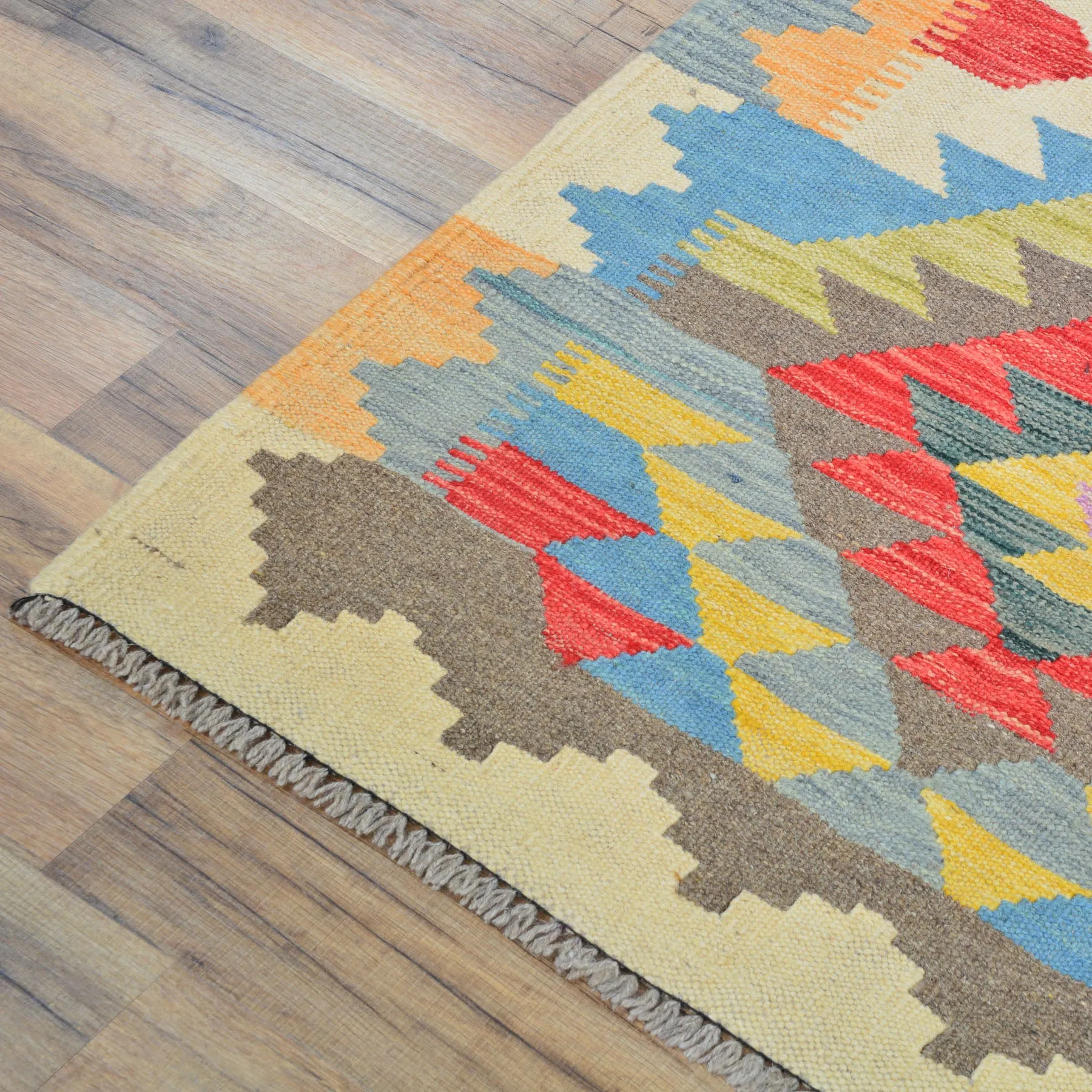 Hand-Woven Reversible Momana Kilim Handmade Wool Rug (Size 2.7 X 7.11) Cwral-10695