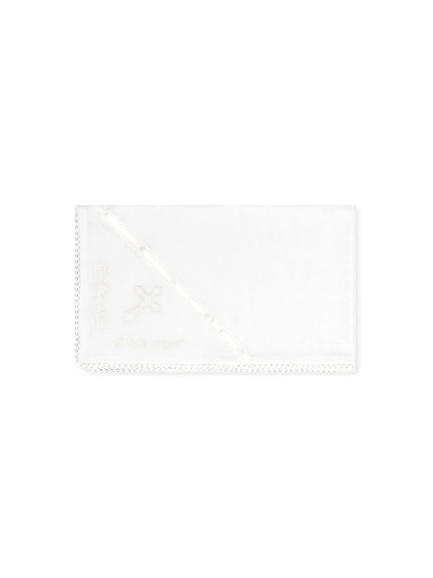 Heirloom Blanket - Blessings White, Cross