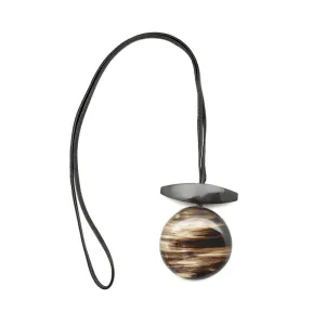 Horn and Resin Leather Pendant