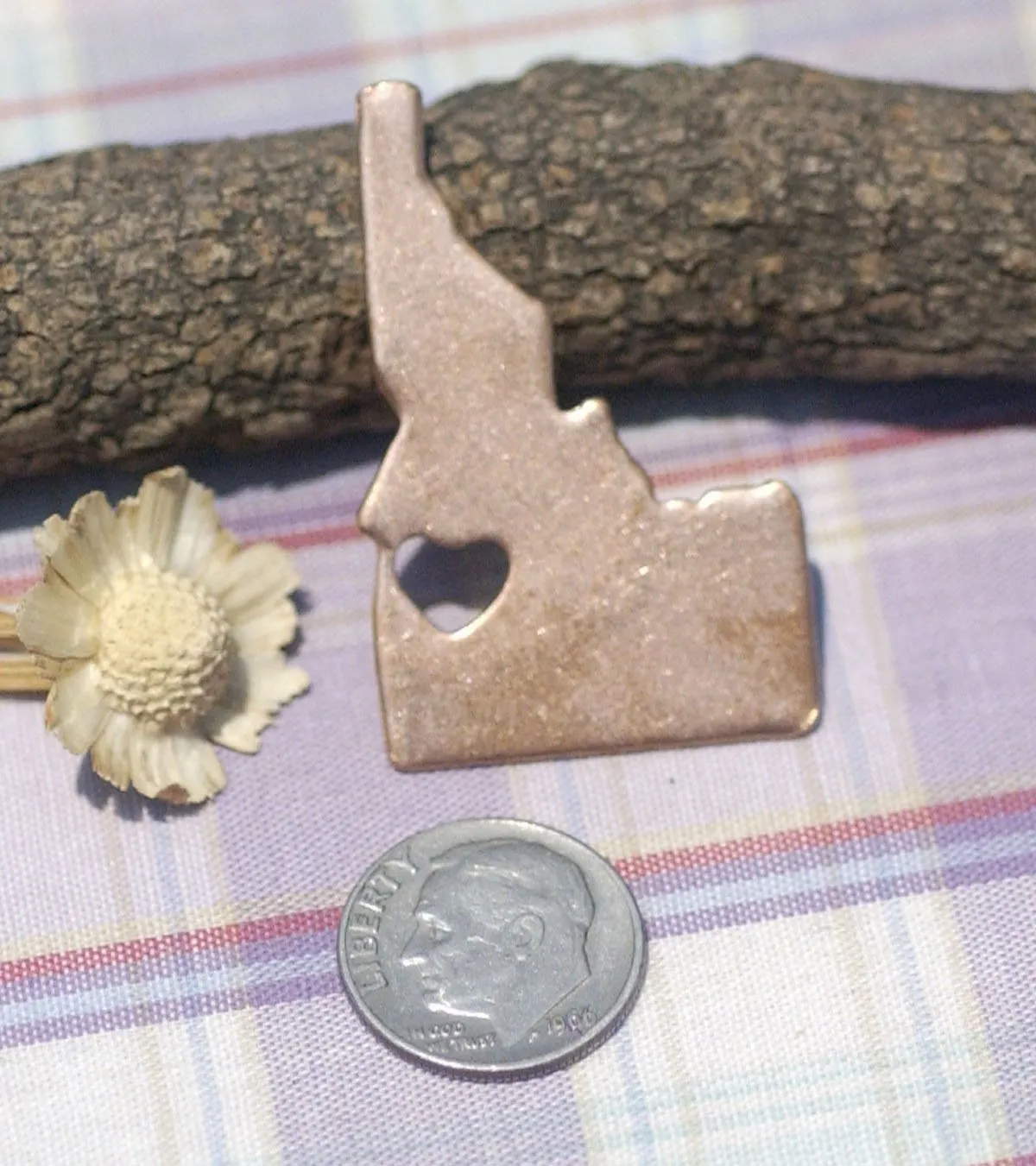 Idaho State With Heart Chubby Cutout for Enameling Metalworking Stamping Texturing Blank Variety of Metals