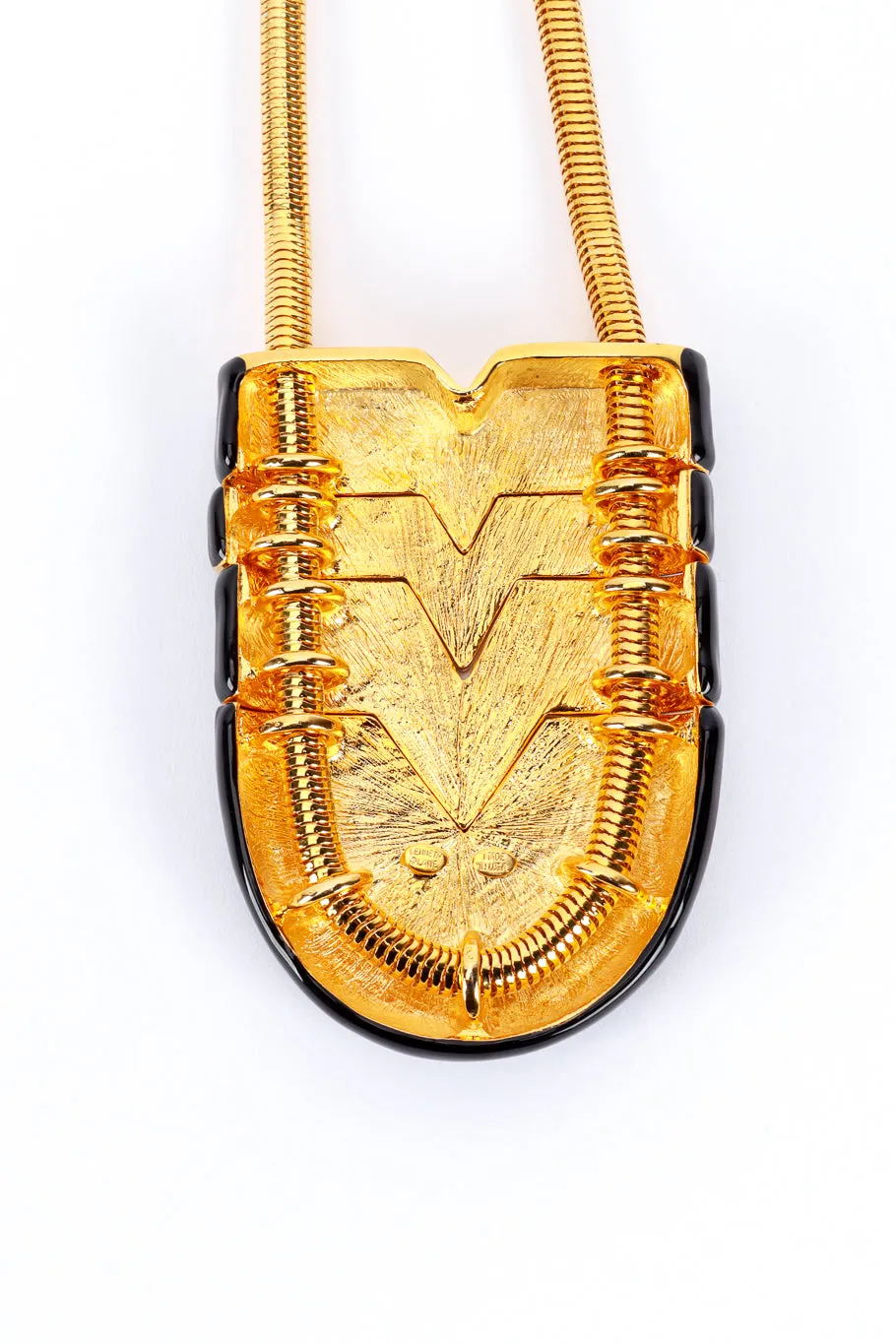 Interlinking Enamel Pendant Necklace