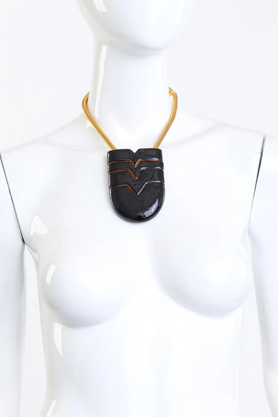Interlinking Enamel Pendant Necklace