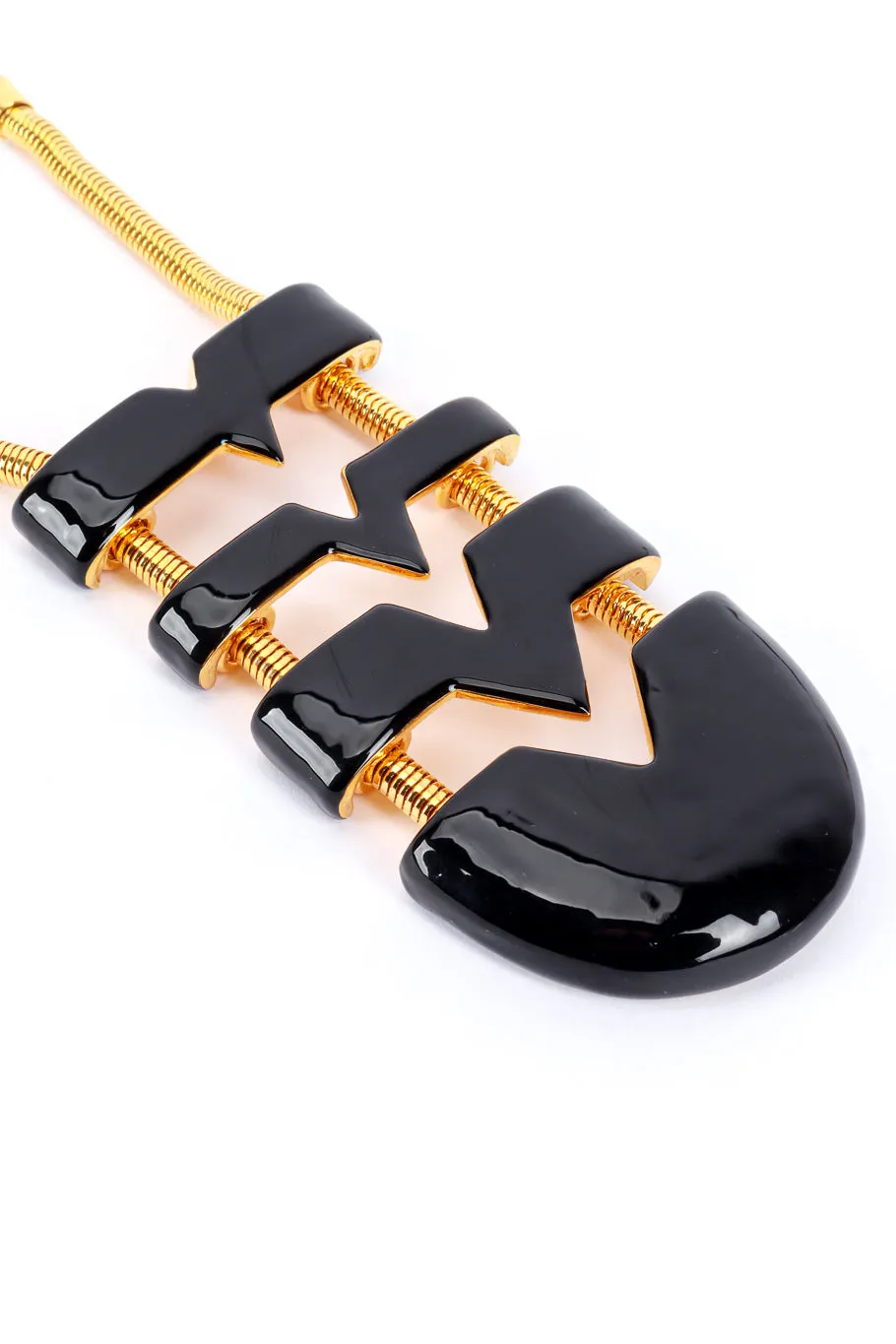 Interlinking Enamel Pendant Necklace