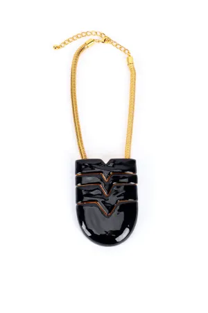 Interlinking Enamel Pendant Necklace
