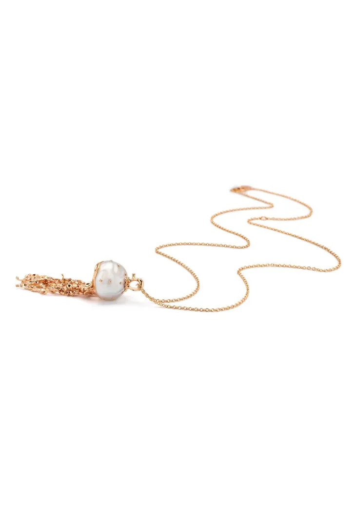 Jellyfish Pearl Pendant with Diamonds