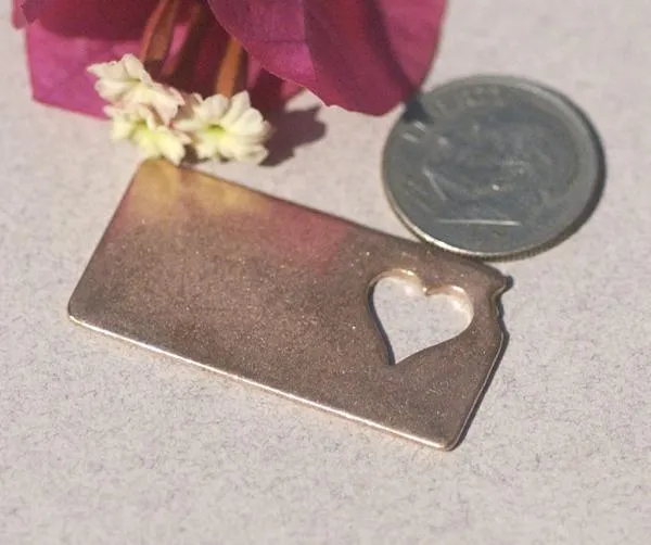 Kansas State Cutout Heart Perfect Blanks for Enameling Metalworking Stamping Texturing Blank Variety of Metals