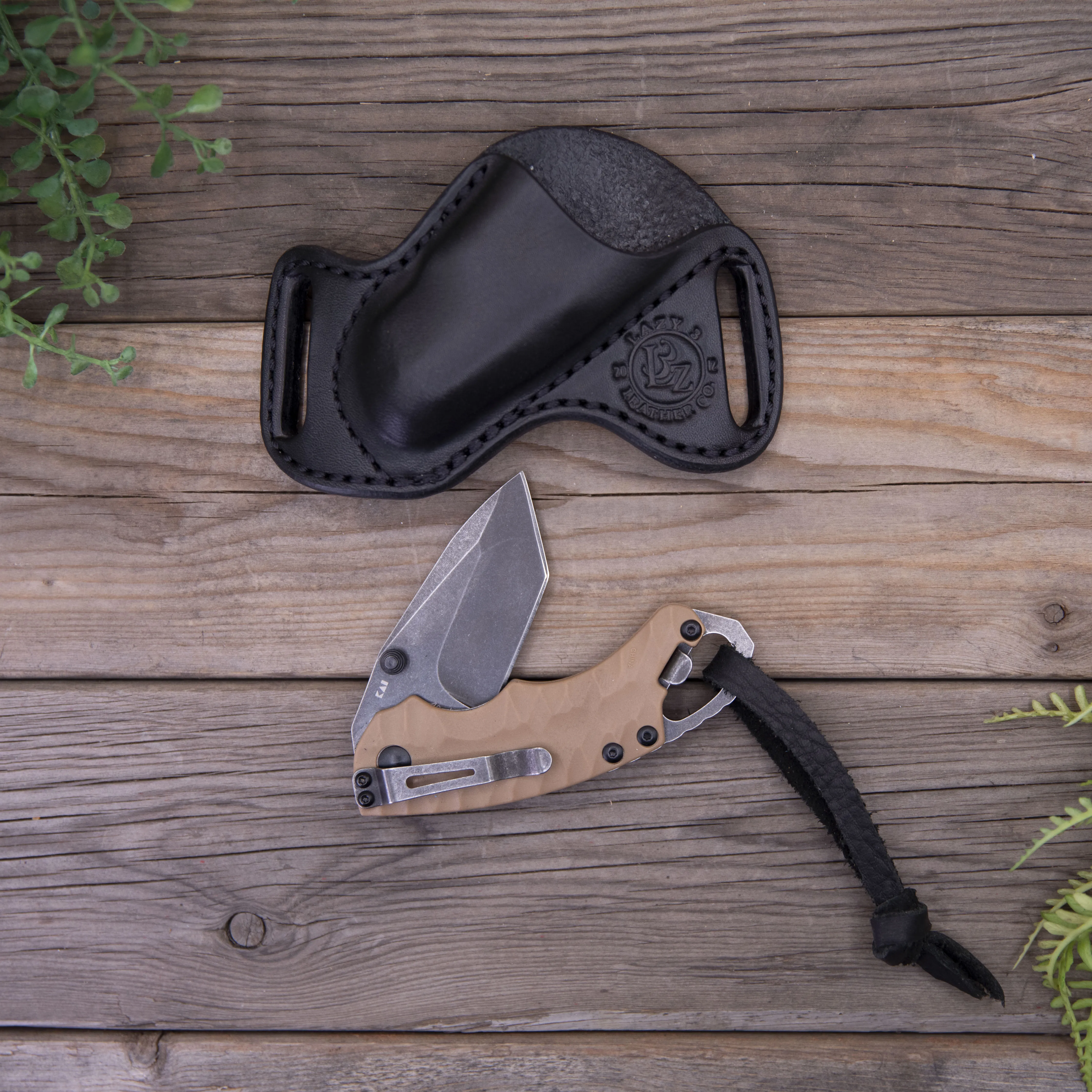 Kershaw Shuffle II with Leather Sheath