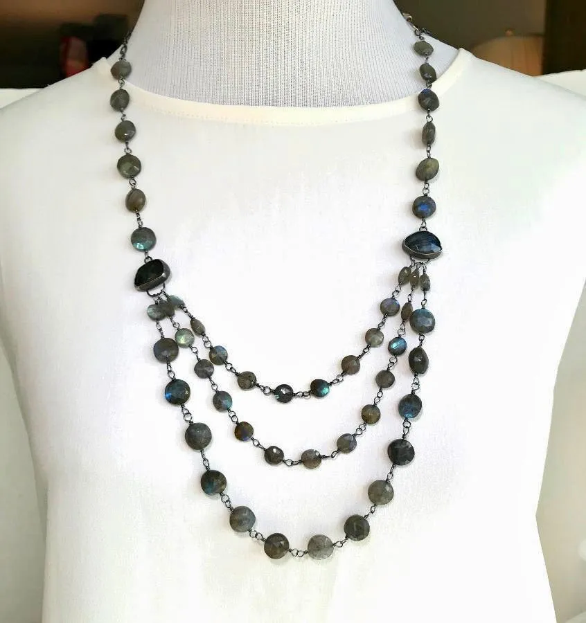 Labradorite Multi-strand Necklace