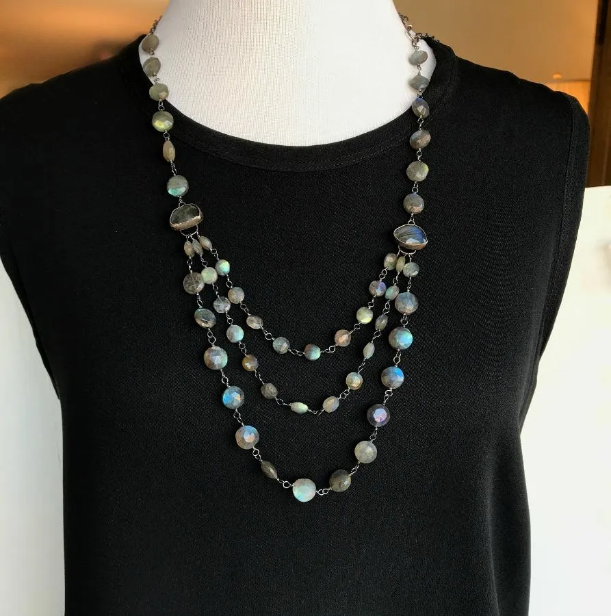 Labradorite Multi-strand Necklace