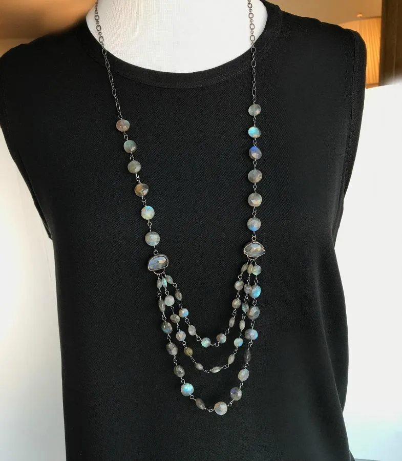 Labradorite Multi-strand Necklace