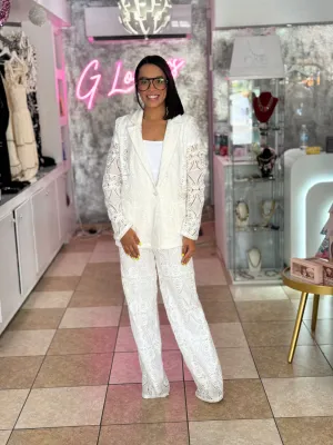 Lace Blazer Set