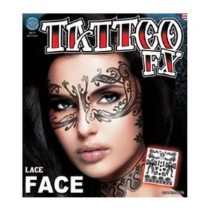 Lace Face Full Face Temporary Tattoo