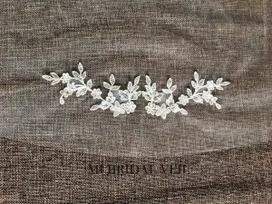 Lace Wedding Veil, Waltz Rose Lace Appliqués Veil , Mi Bridal