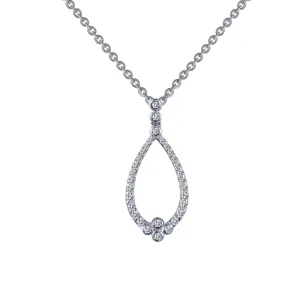 Lafonn Simulated Diamond Open Teardrop Necklace N0037CLP