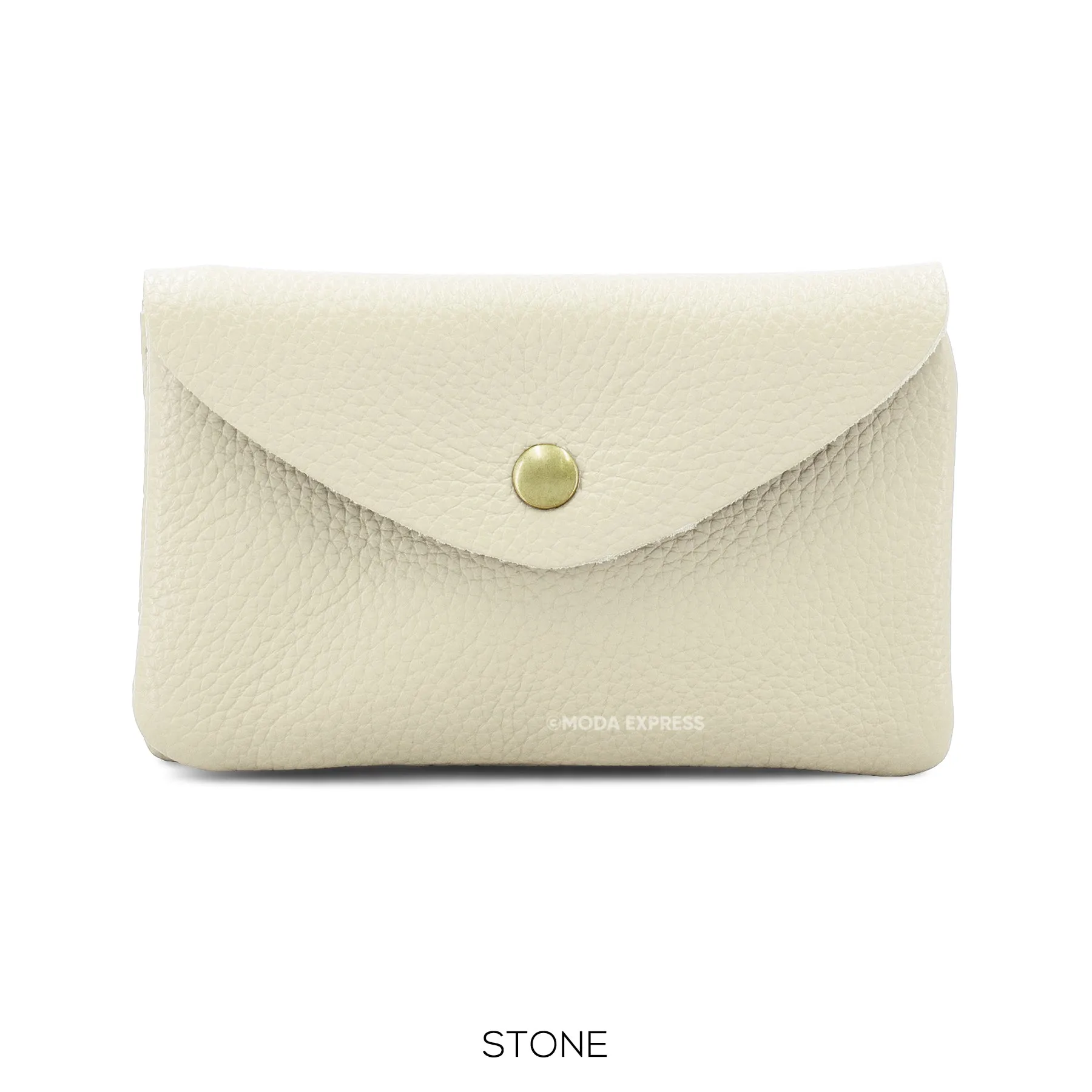 Larger leather purse in Cream