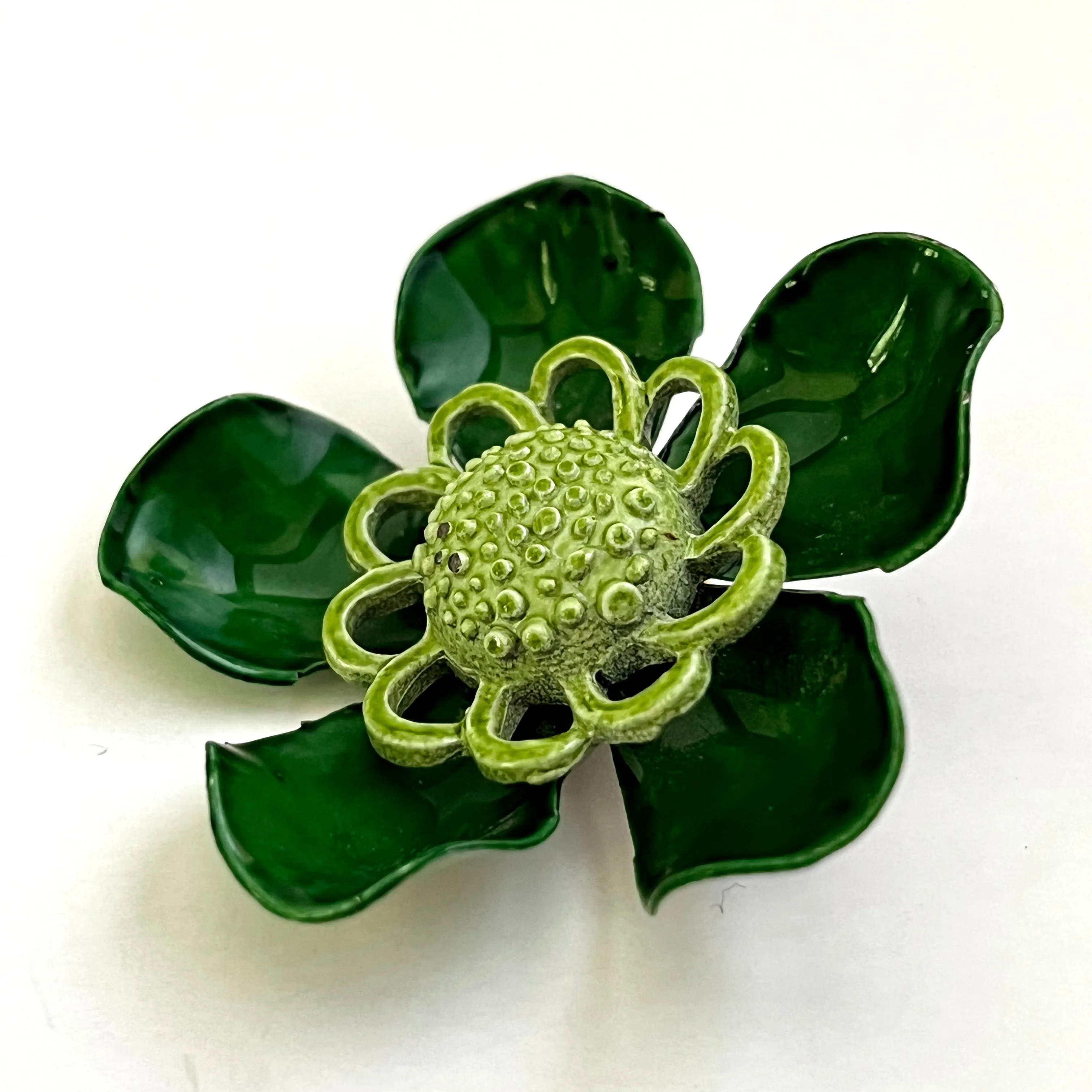 Late 60s/ Early 70s Enamel Flower Brooch