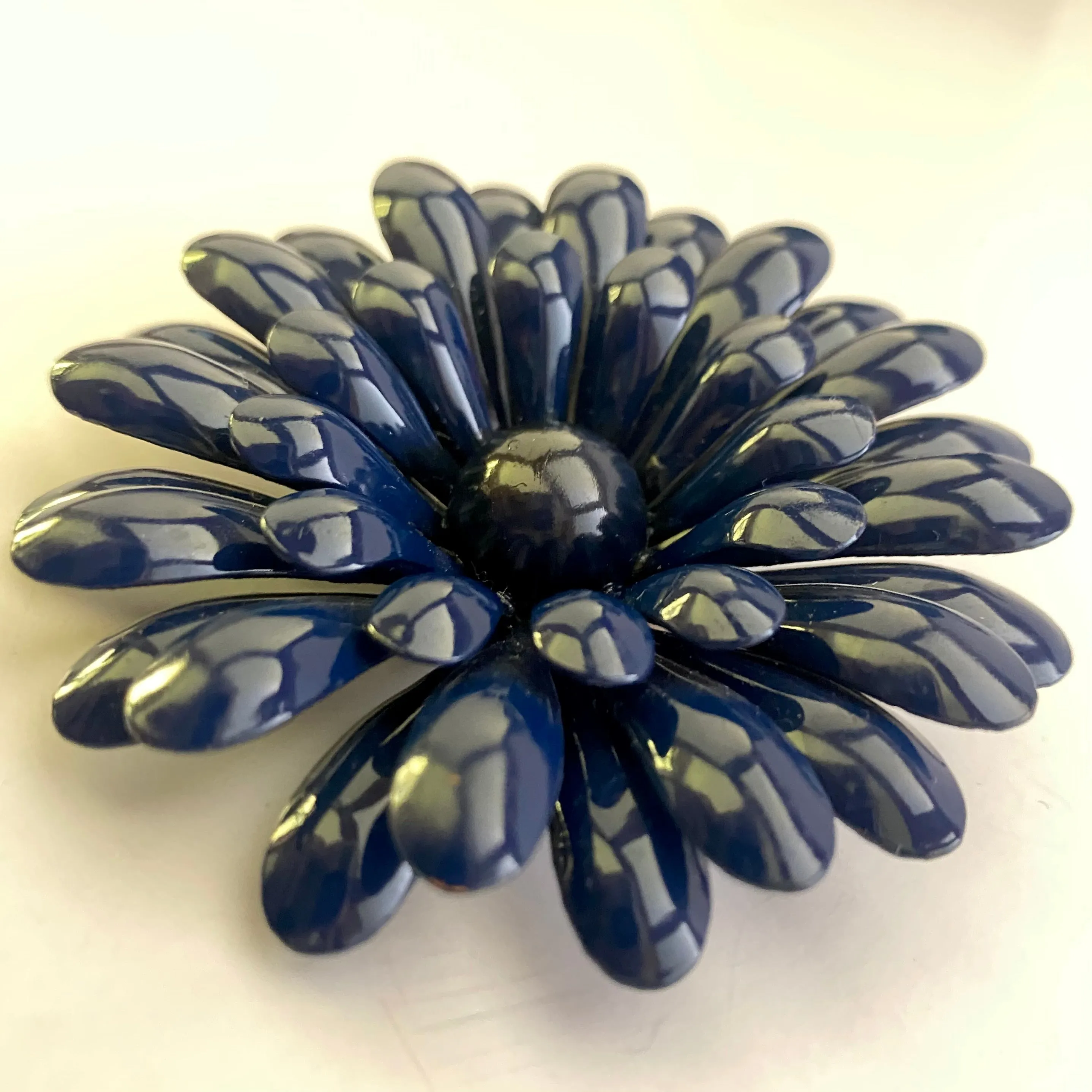 Late 60s/ Early 70s Large Enamel Flower Brooch